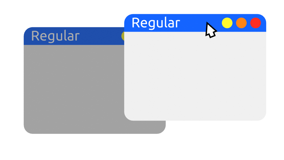 A GIF demonstrating the behavior of regular windows